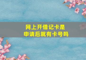 网上开借记卡是 申请后就有卡号吗